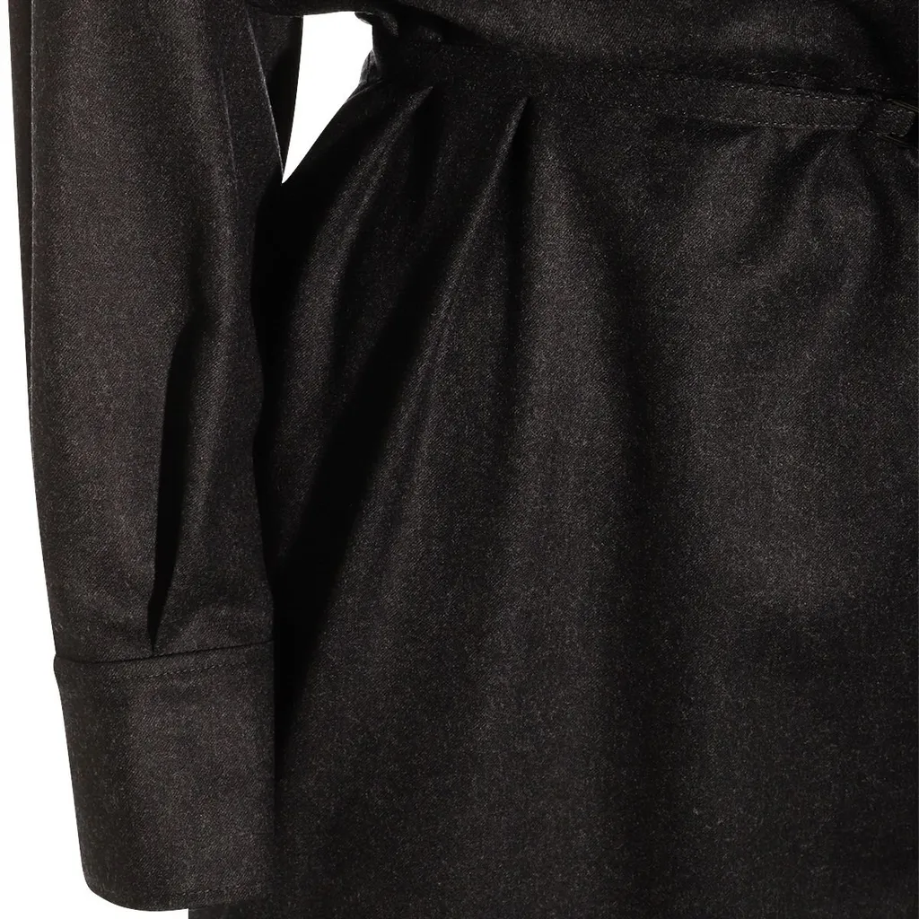 Long Sleeved Wrap Detailed Midi Dress
