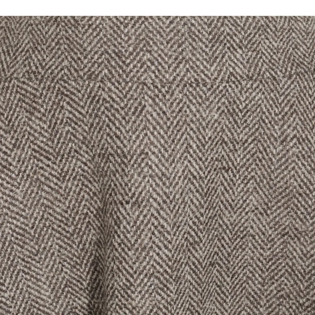 Herringbone Flared Mini Circle Skirt