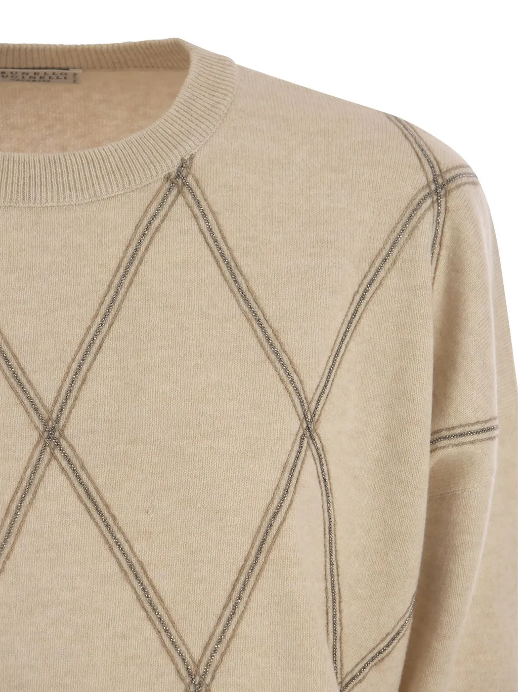 Diamond Pattern Knitted Jumper