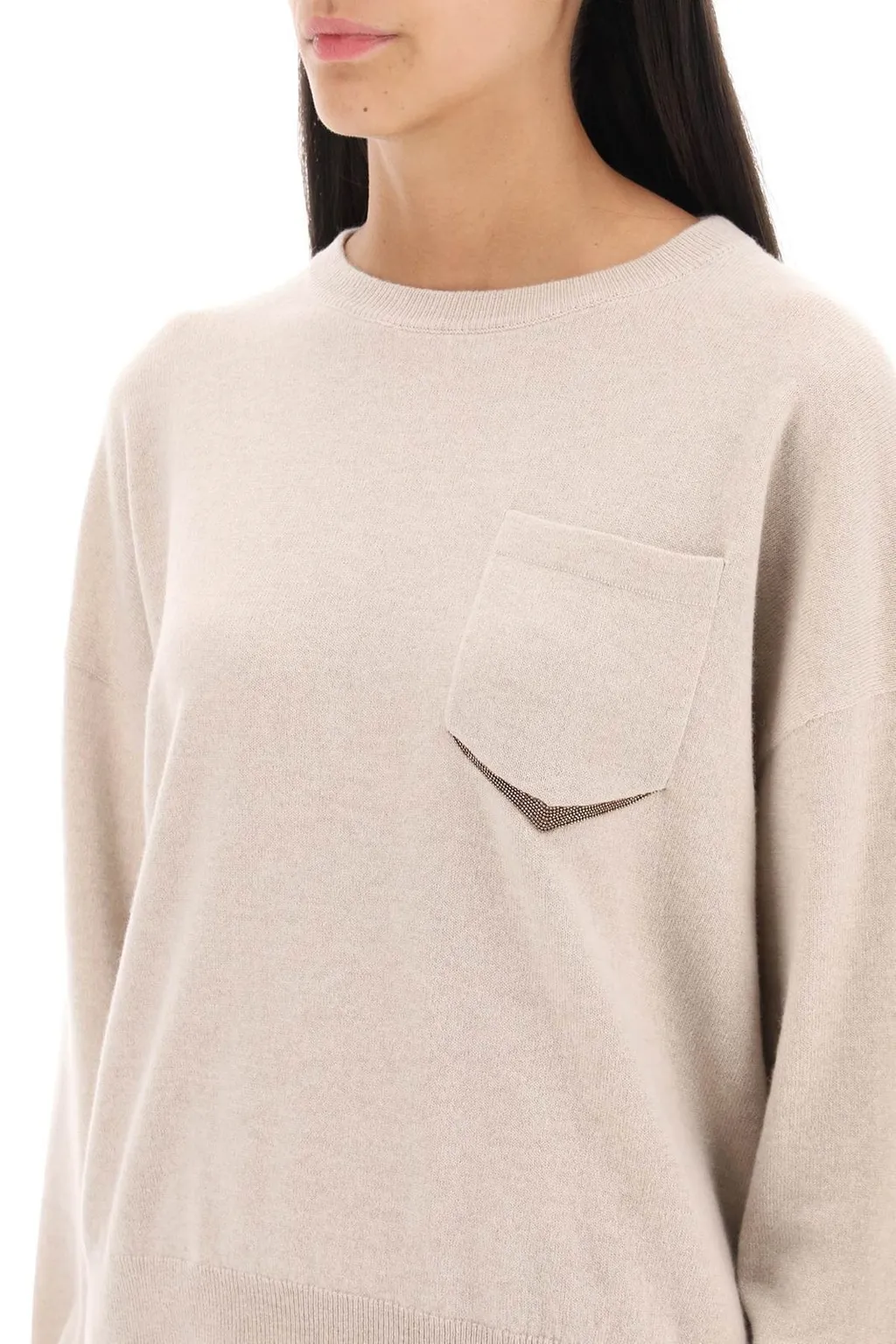 Embellished Long-Sleeved Jumper
