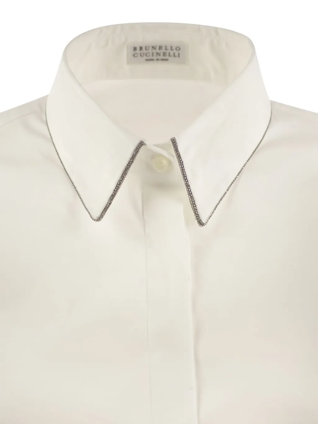 Monili-Embellished Long-Sleeved Shirt