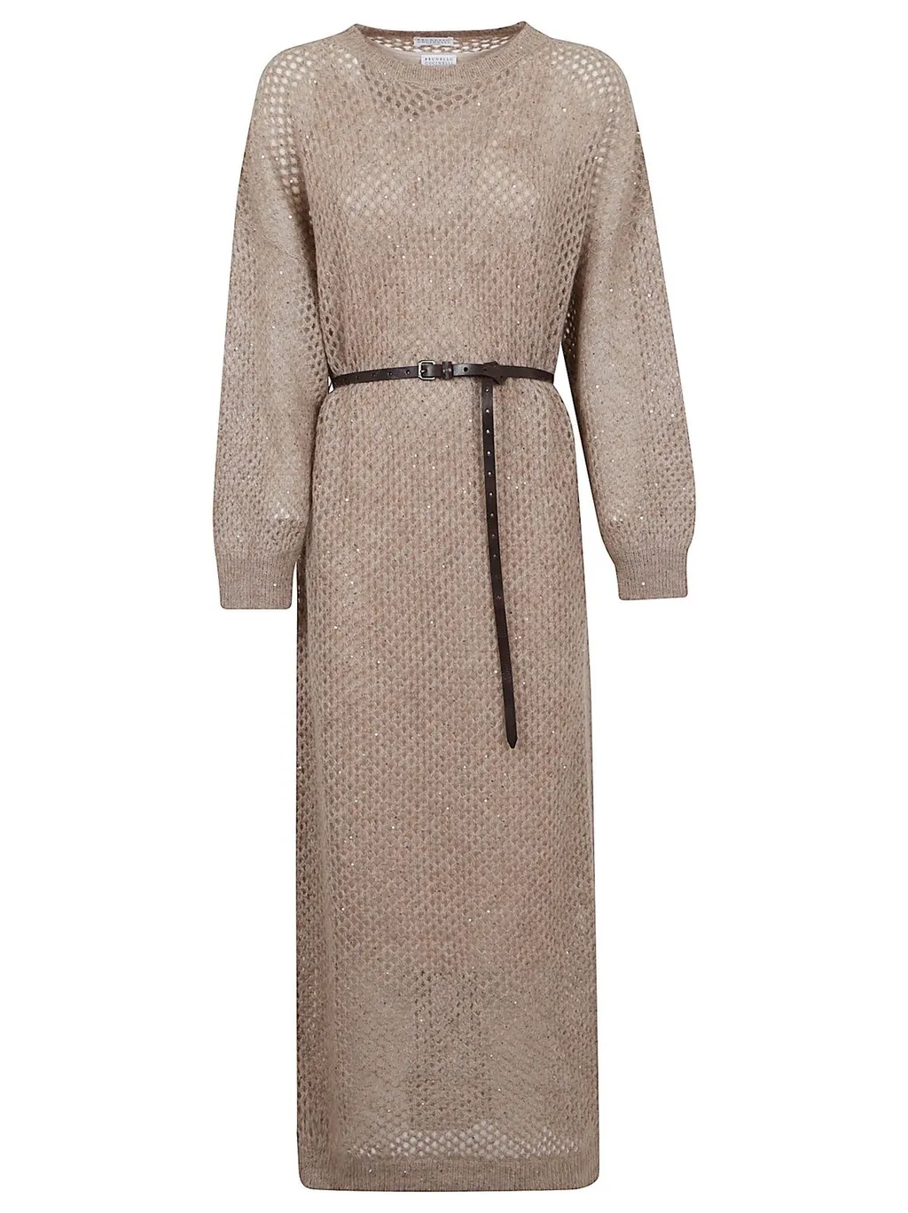 Sequin Embellished Knitted Midi Dress