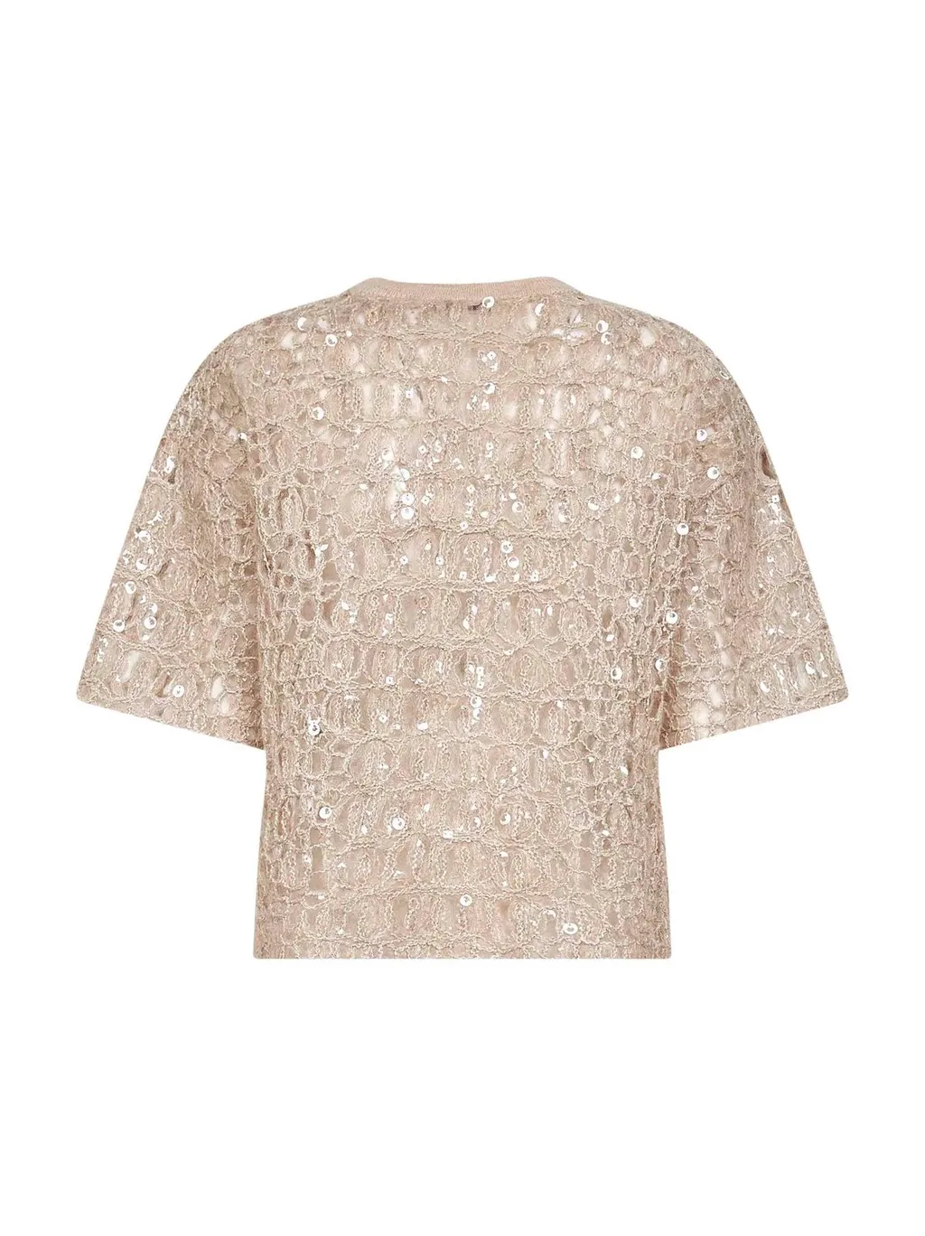 Sequin Embellished Short-Sleeved T-Shirt