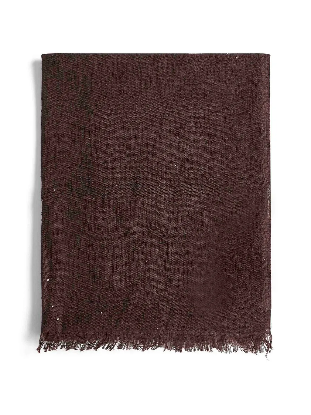 Sequin Embellished Frayed Edge Scarf