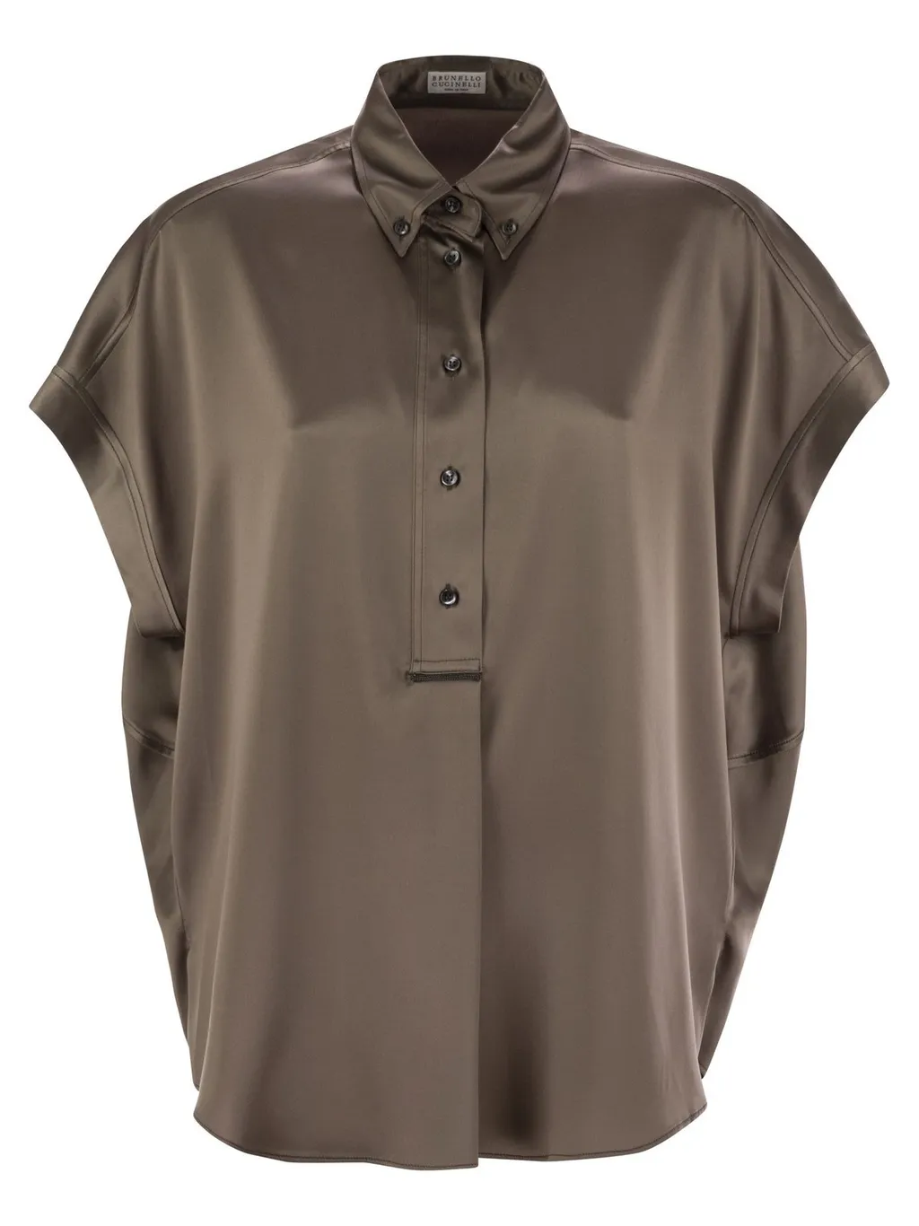Short-Sleeved Buttoned Blouse