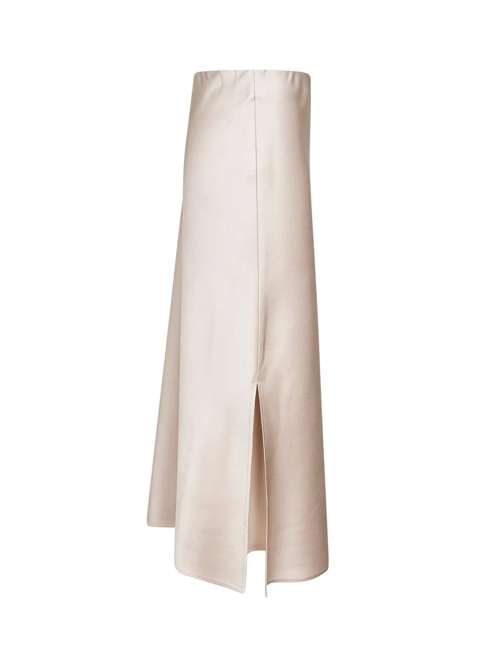 High Waisted A-Line Midi Skirt