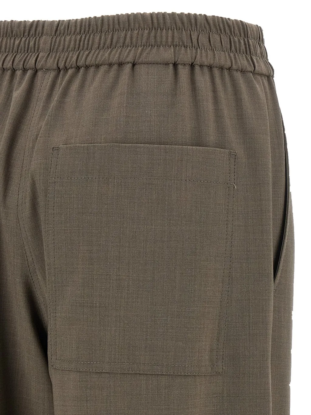 Elastic Waist Straight-Leg Pants