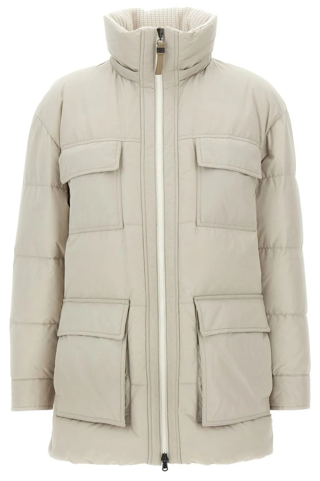 Knitted Neck Down Jacket