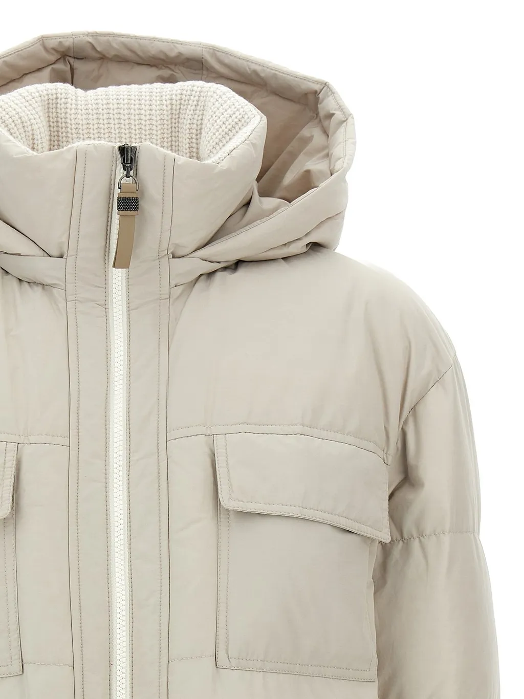 Knitted Neck Down Jacket