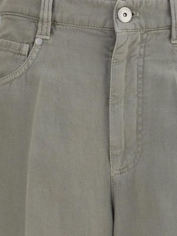 Garment-Dyed Loose Trousers