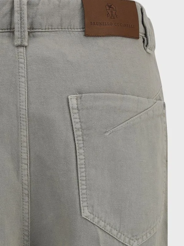 Garment-Dyed Loose Trousers