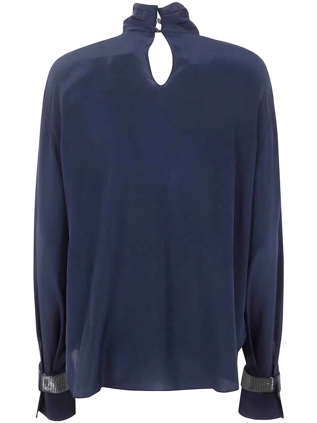 Turtleneck Long-Sleeve Blouse