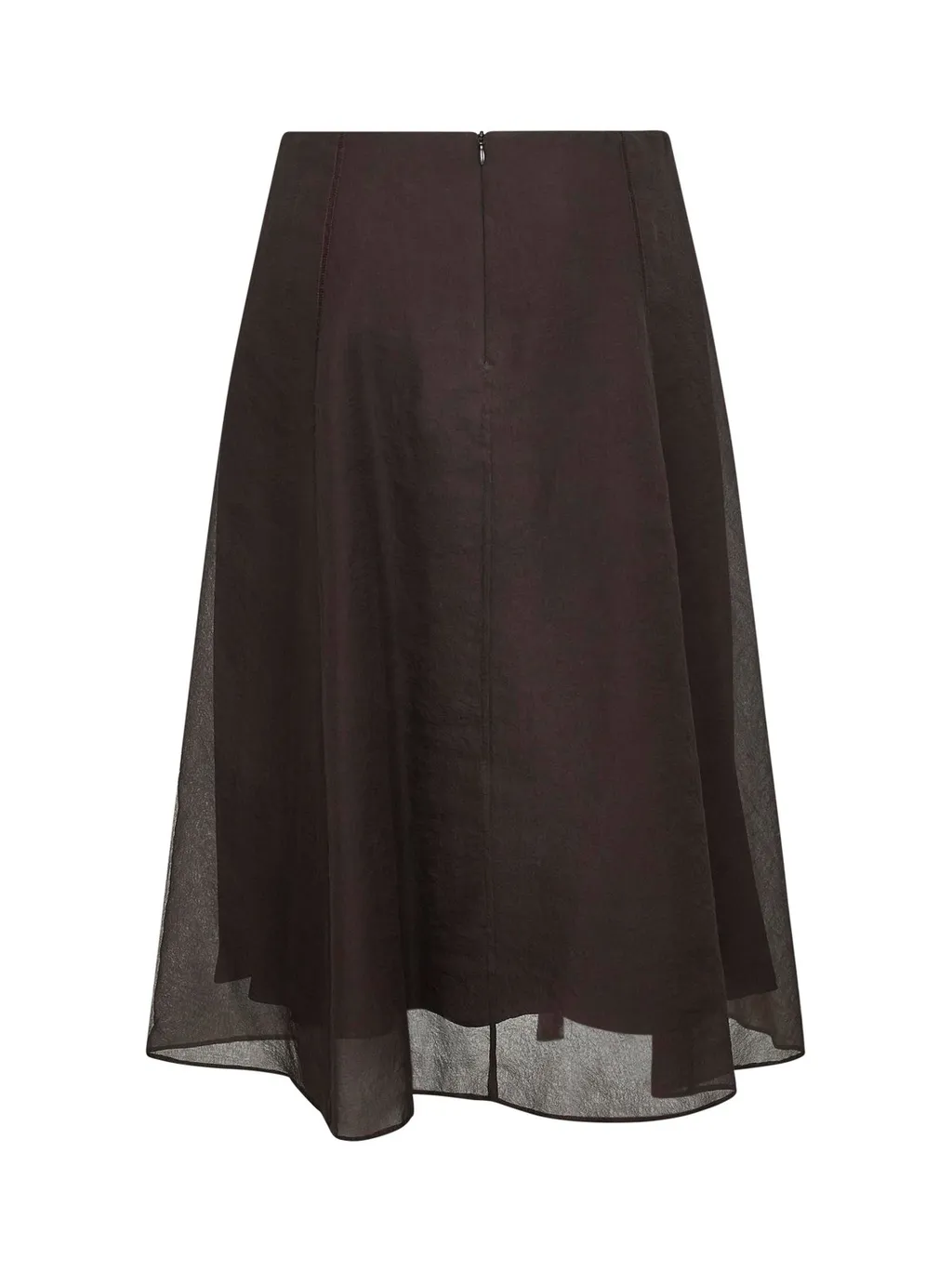Flared Hem Midi Skirt