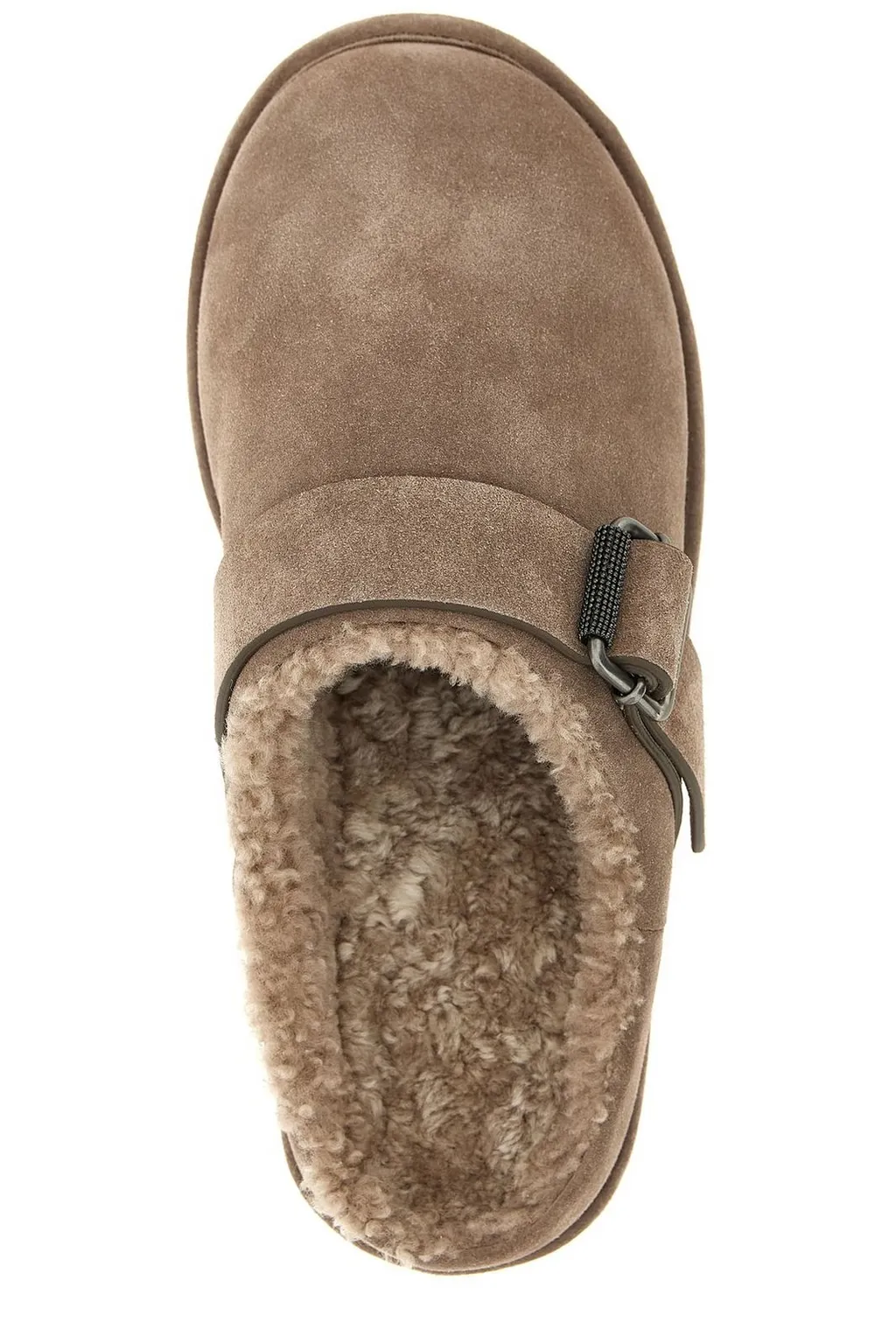 Round Toe Buckled Mules