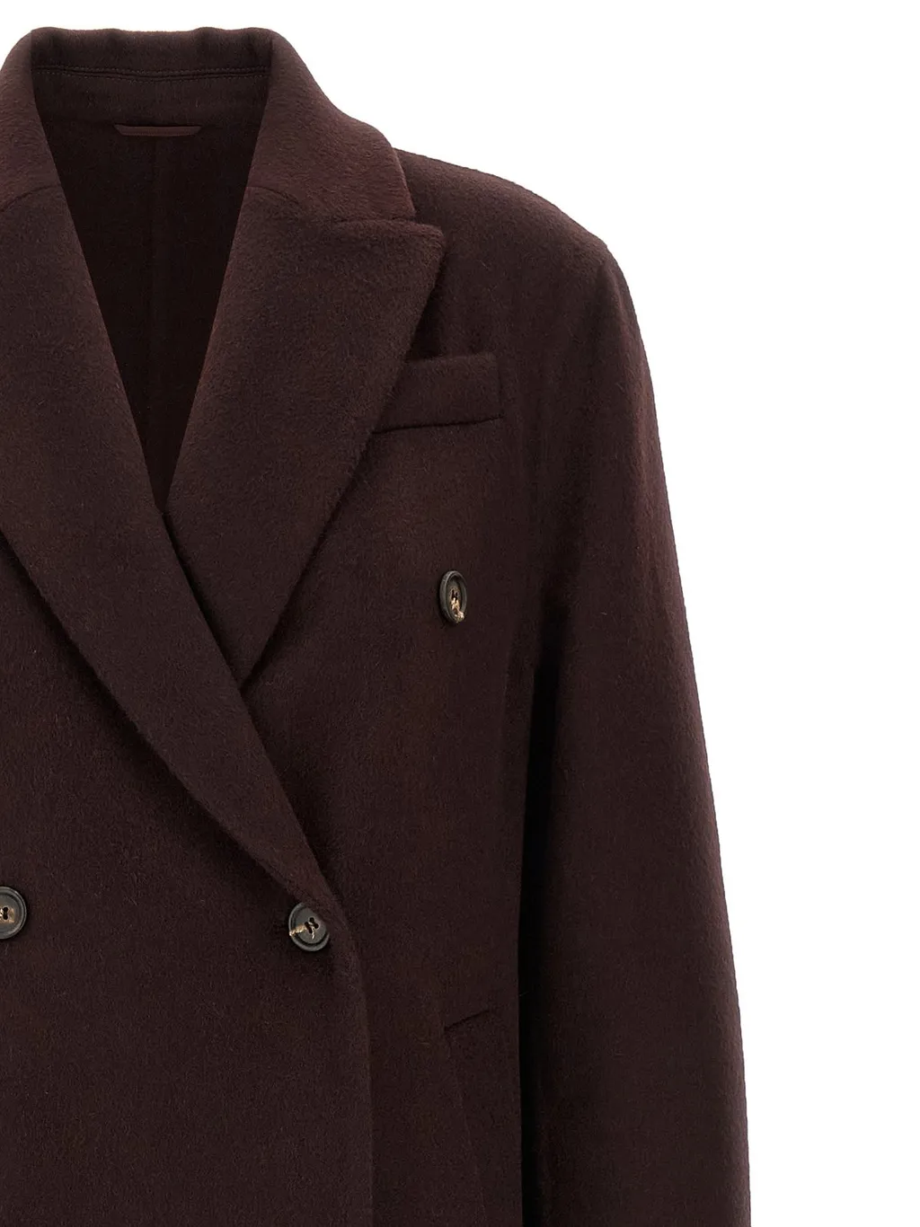 Double-Breasted Long Sleeved Coat