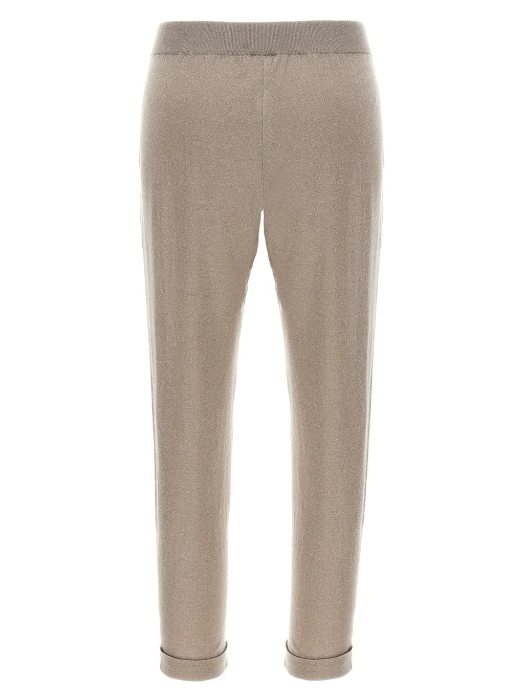 Turn-Up Hem Straight Leg Trousers