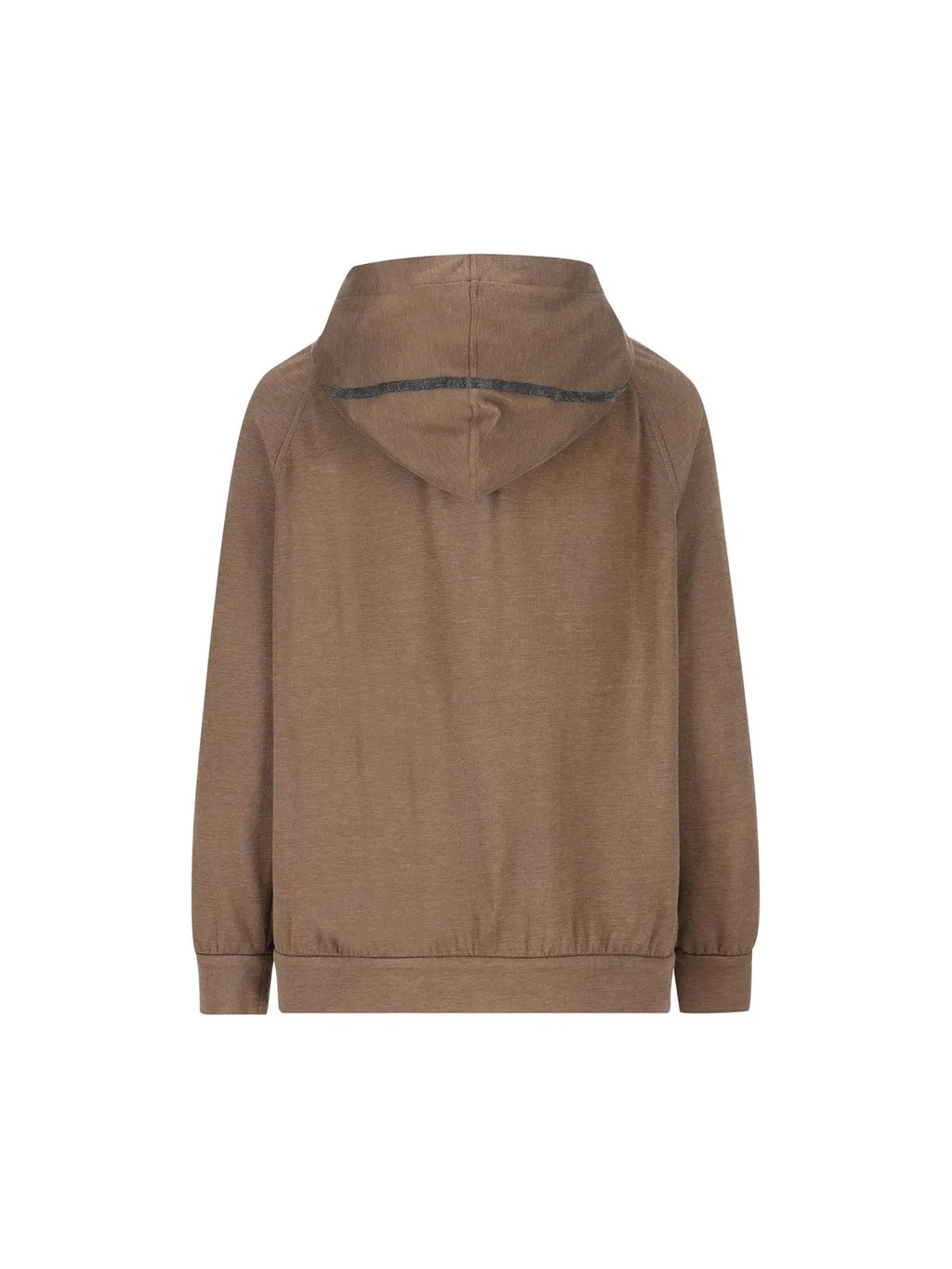 Trim Embellished Zipped Hoodie