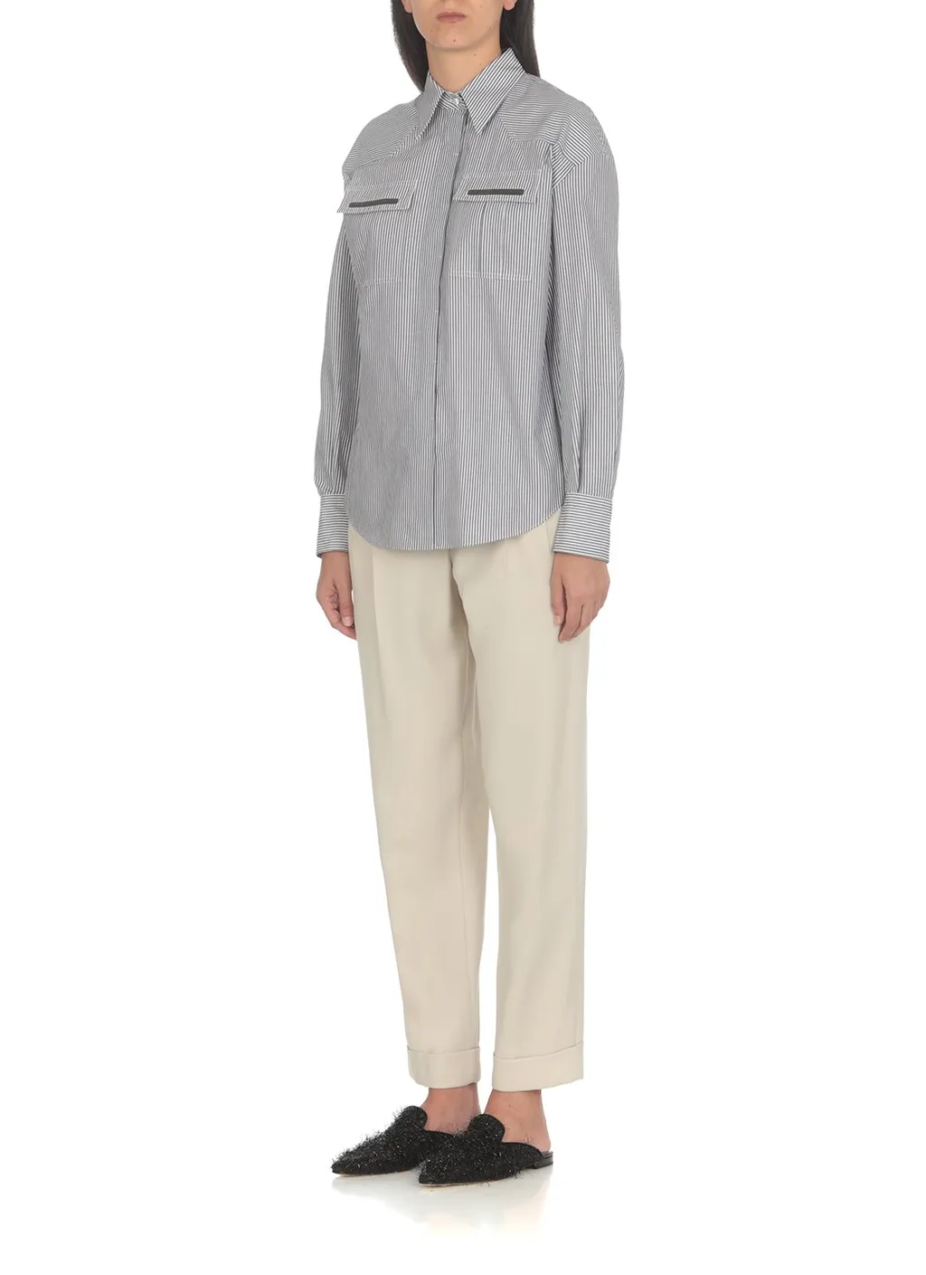 Striped Long-Sleeved Shirt