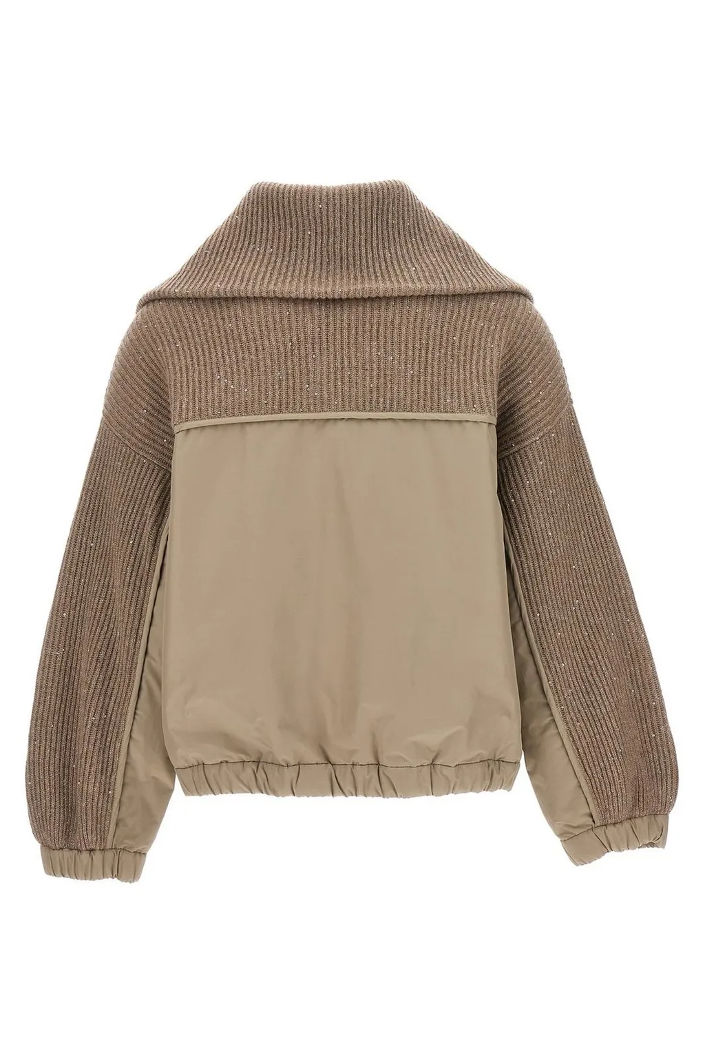 Contrasting Ribbed Knitted Overshirt