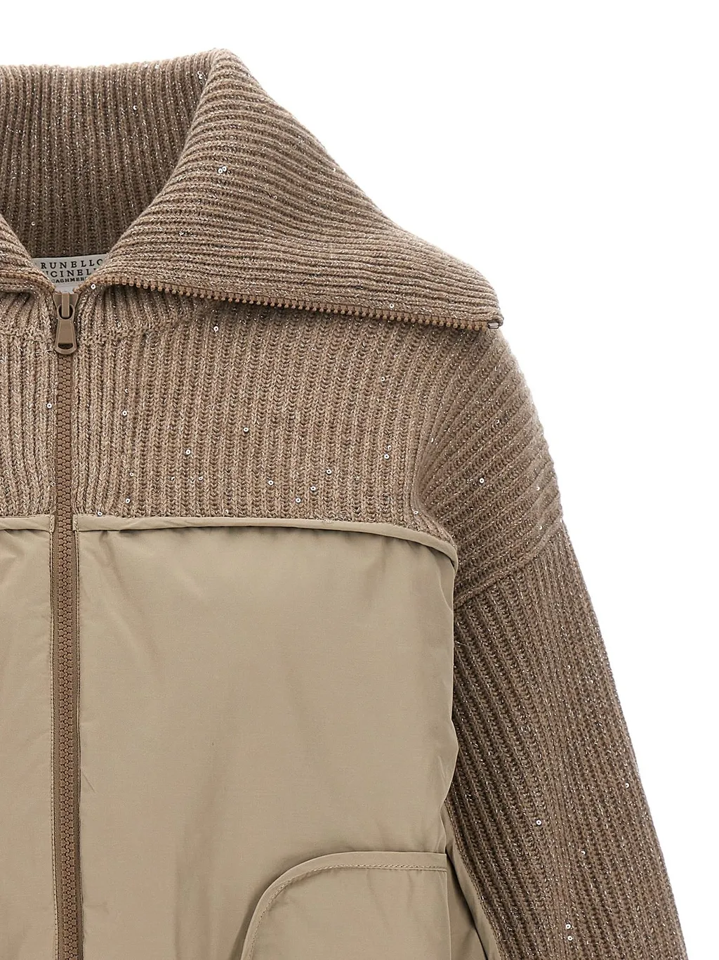 Contrasting Ribbed Knitted Overshirt
