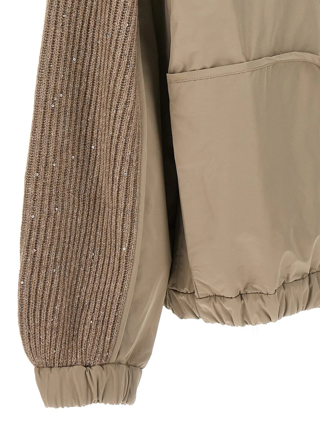 Contrasting Ribbed Knitted Overshirt