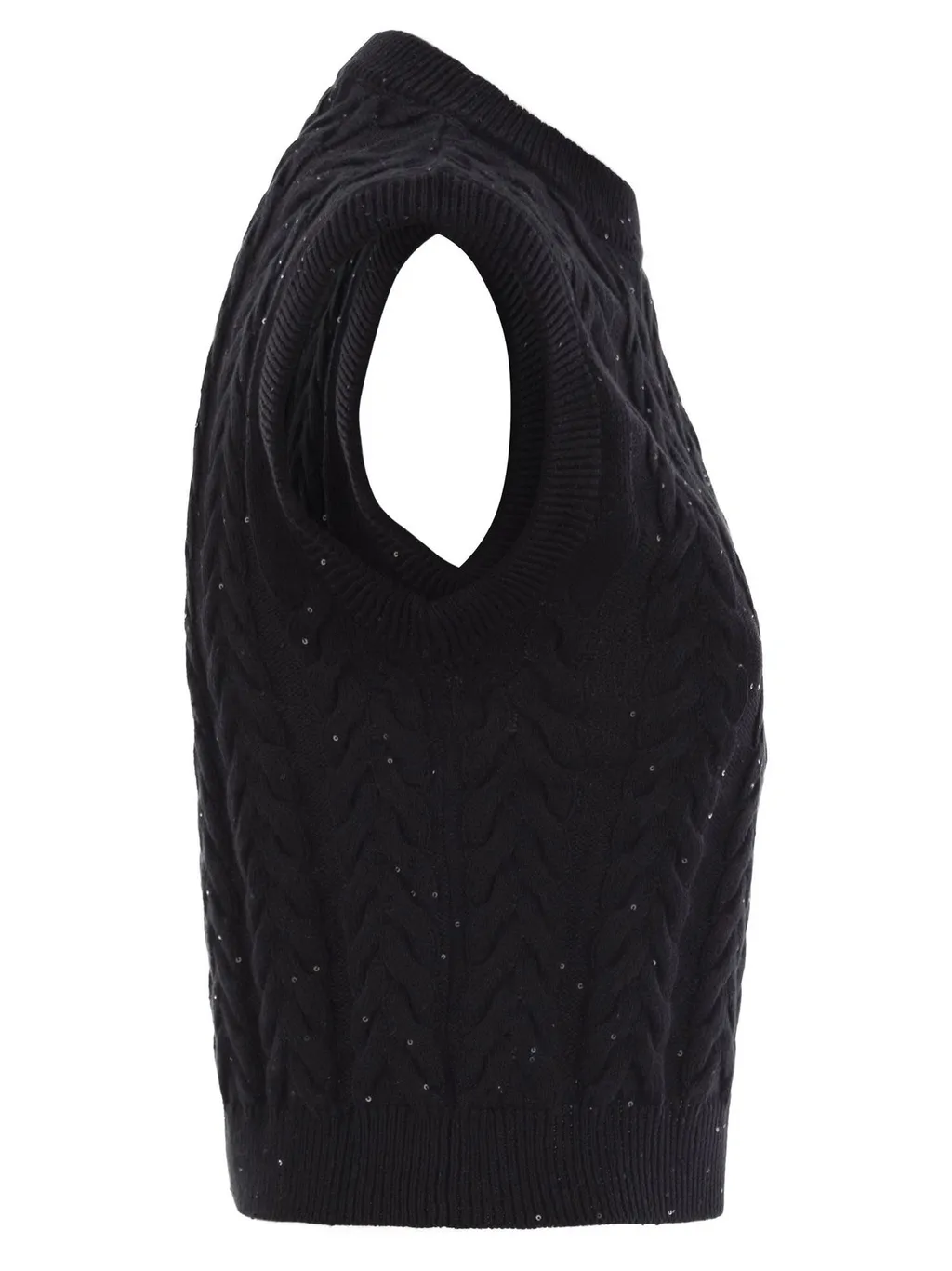 Dazzling Double Cable Knitted Vest