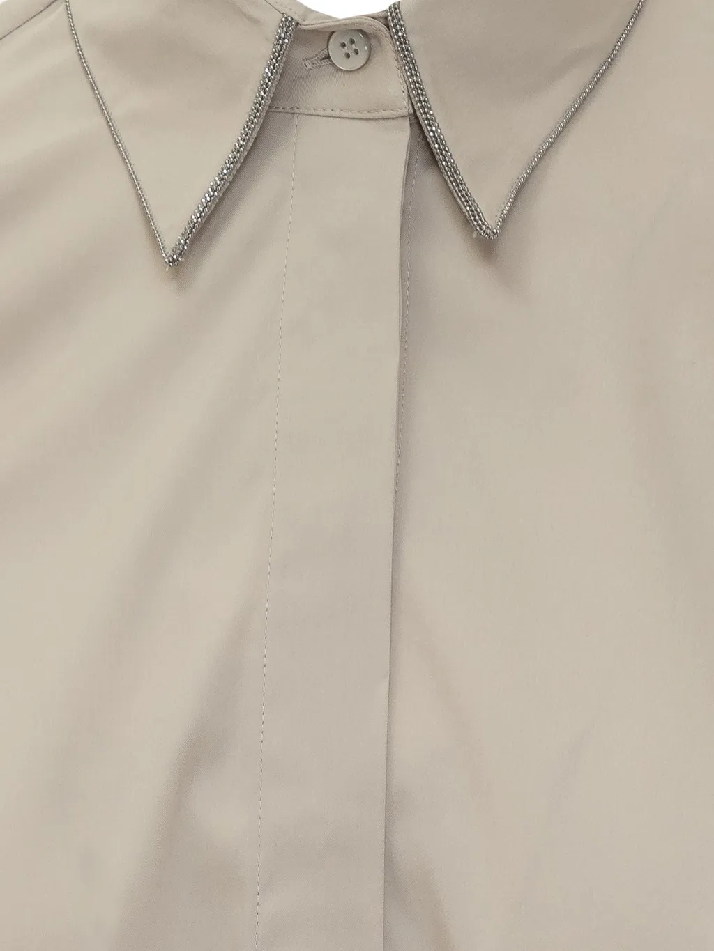 Monili Chain Detailed Long-Sleeved Shirt