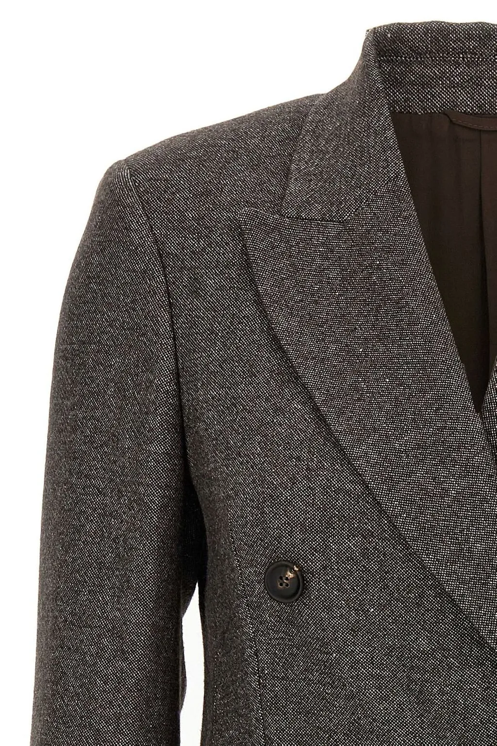Double-Breasted Tweed Blazer