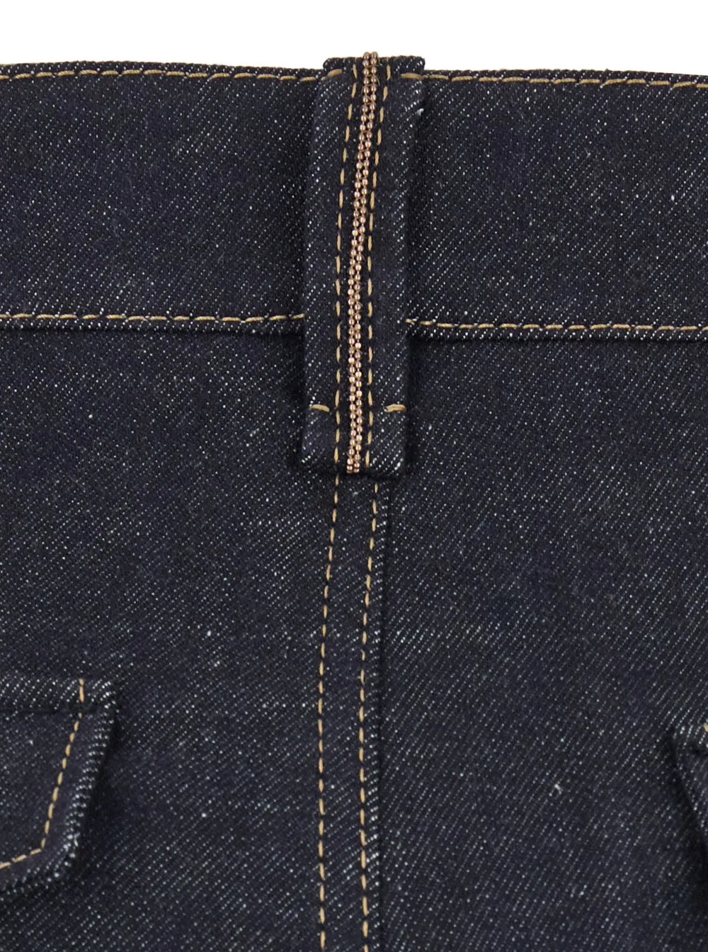 Zipped Wide-Leg Jeans