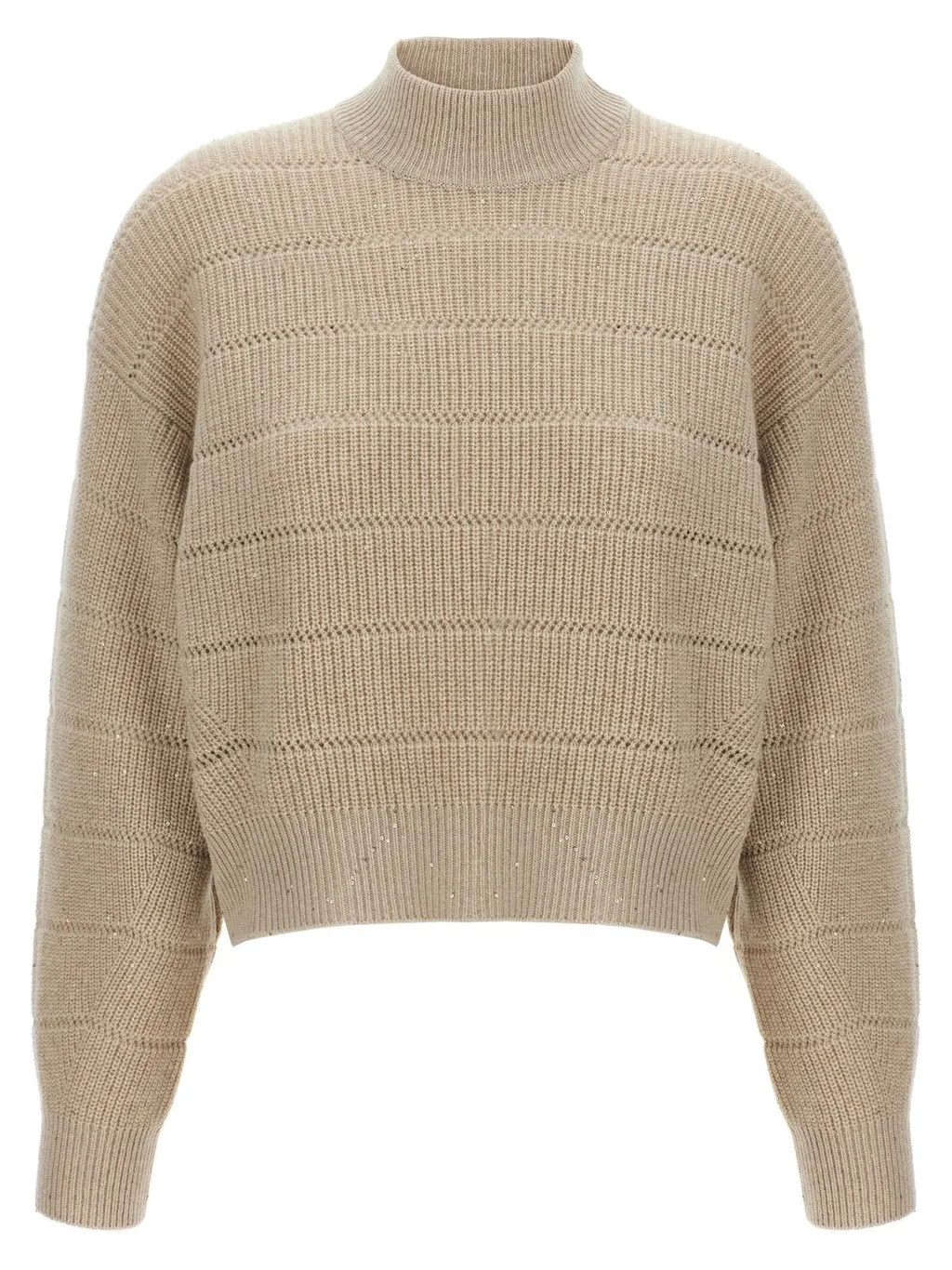 High-Neck Cropped Jumper