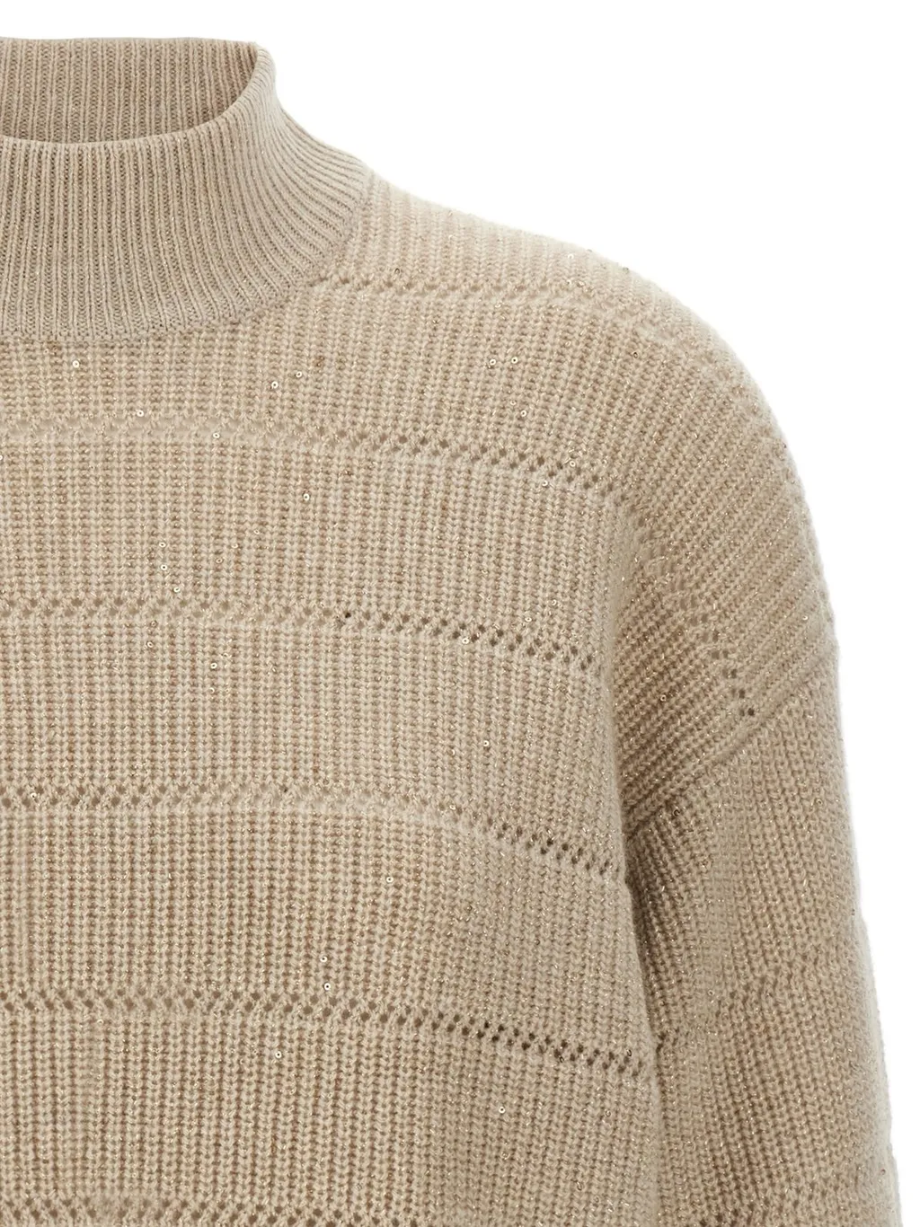 High-Neck Cropped Jumper