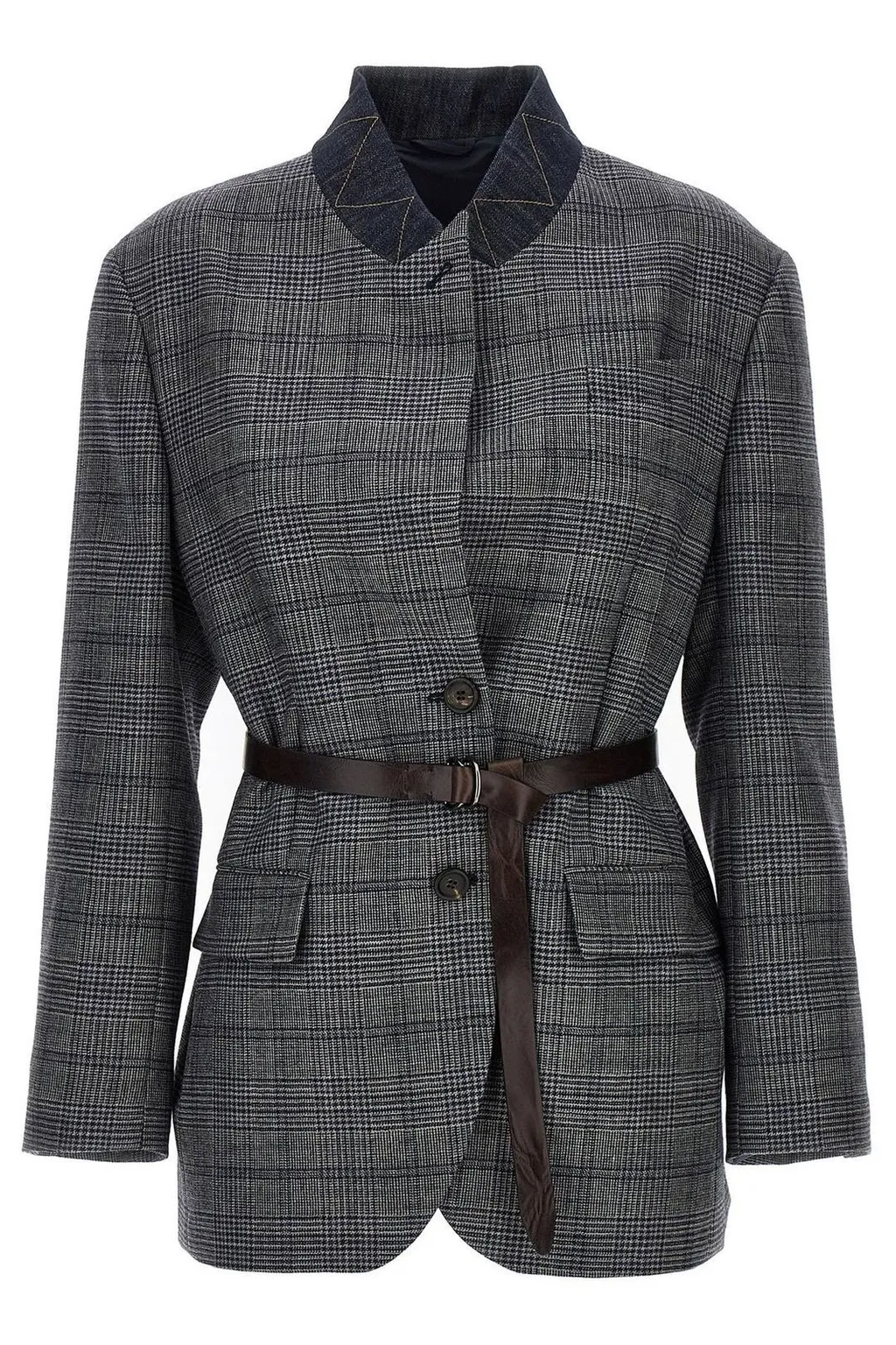 Single-Breasted Belted Blazer