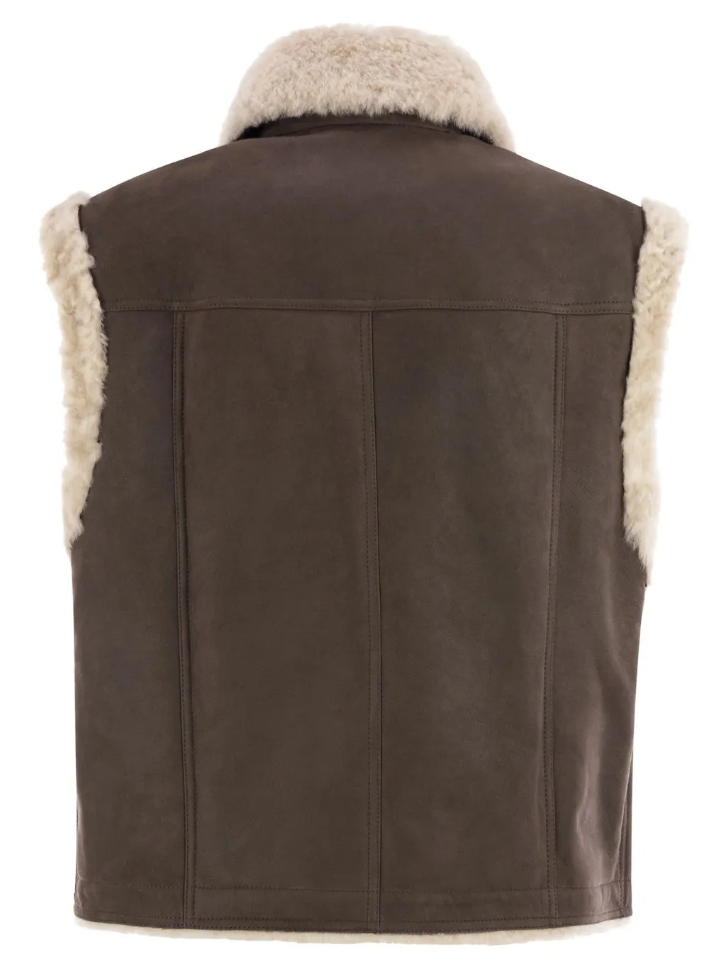 Buttoned Shearling Waistcoat