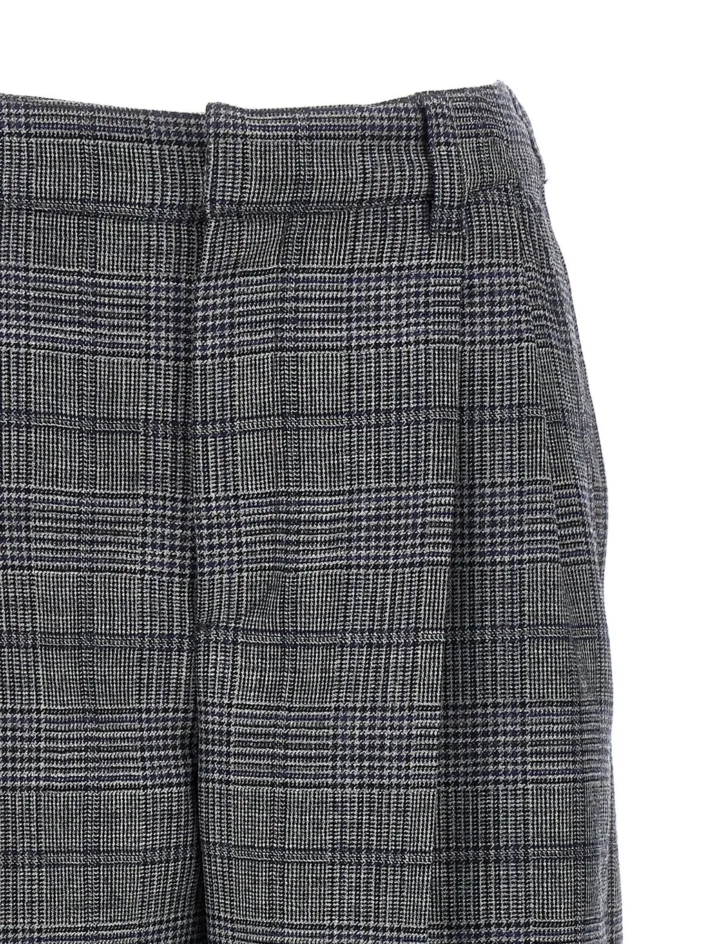 Houndstooth Detailed Pleated Pants