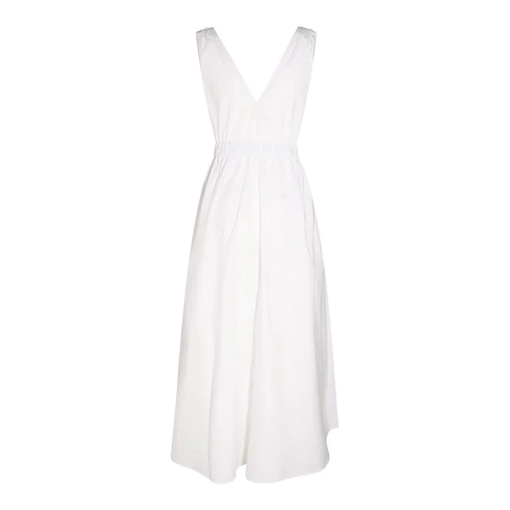 Belted Pleated Midi Dress