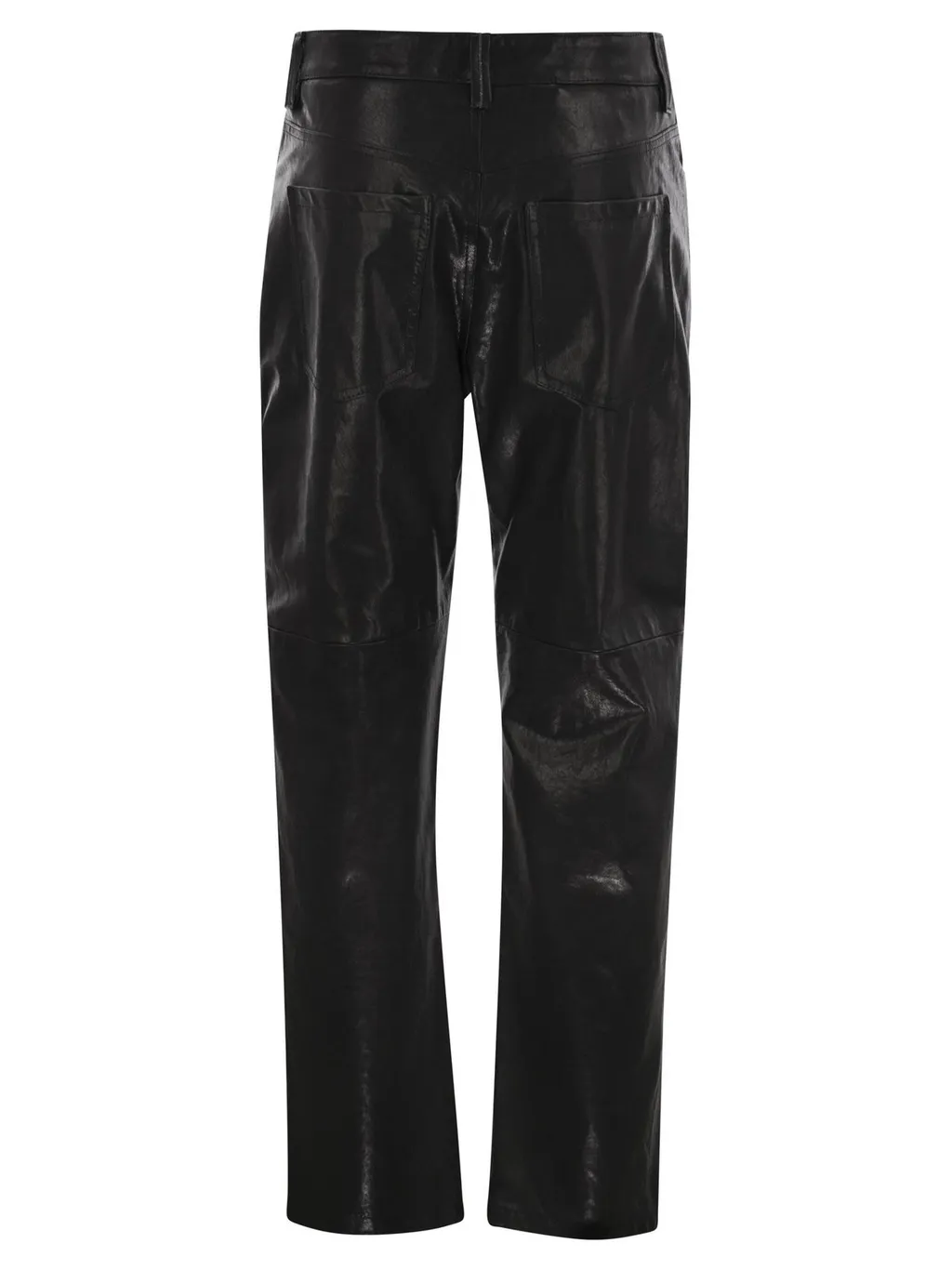 Straight-Leg Leather Trousers