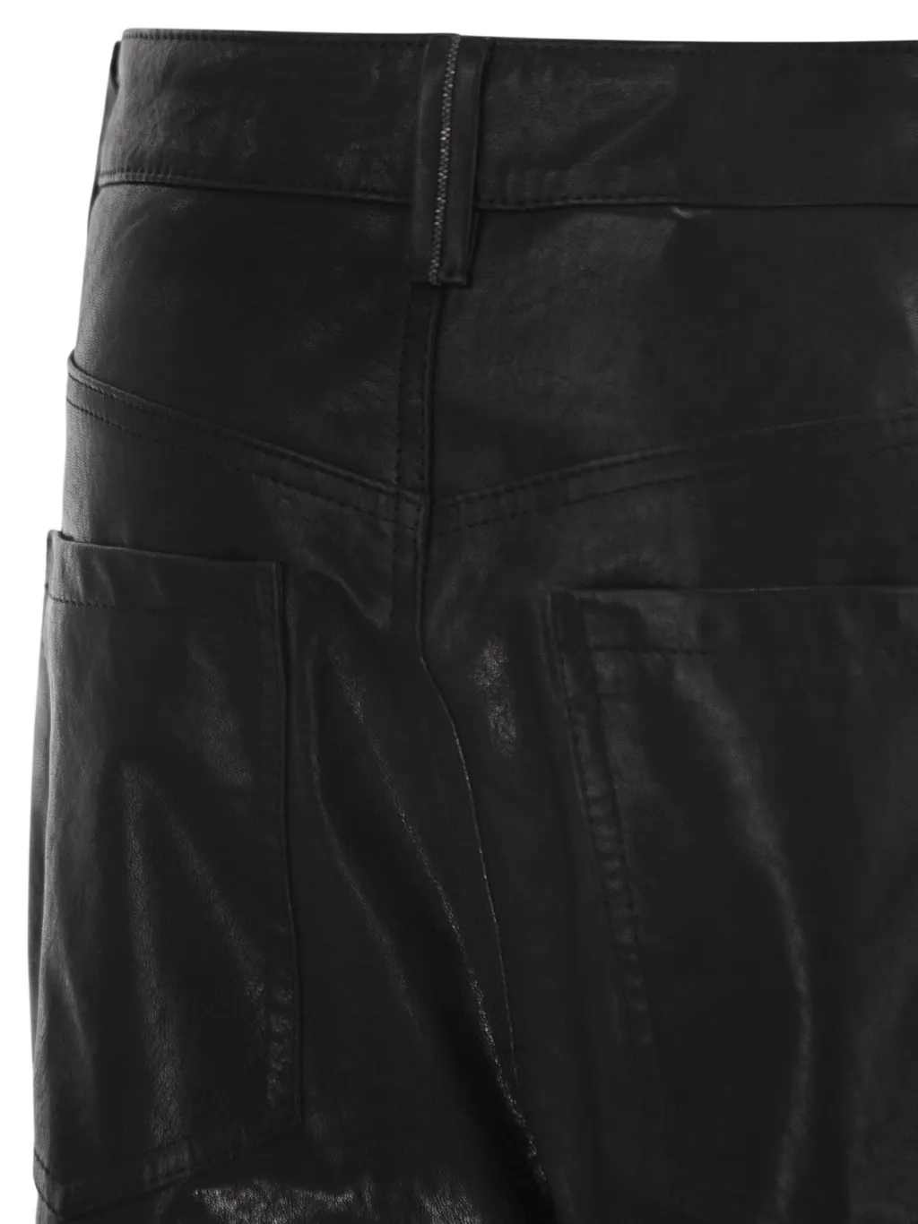 Straight-Leg Leather Trousers
