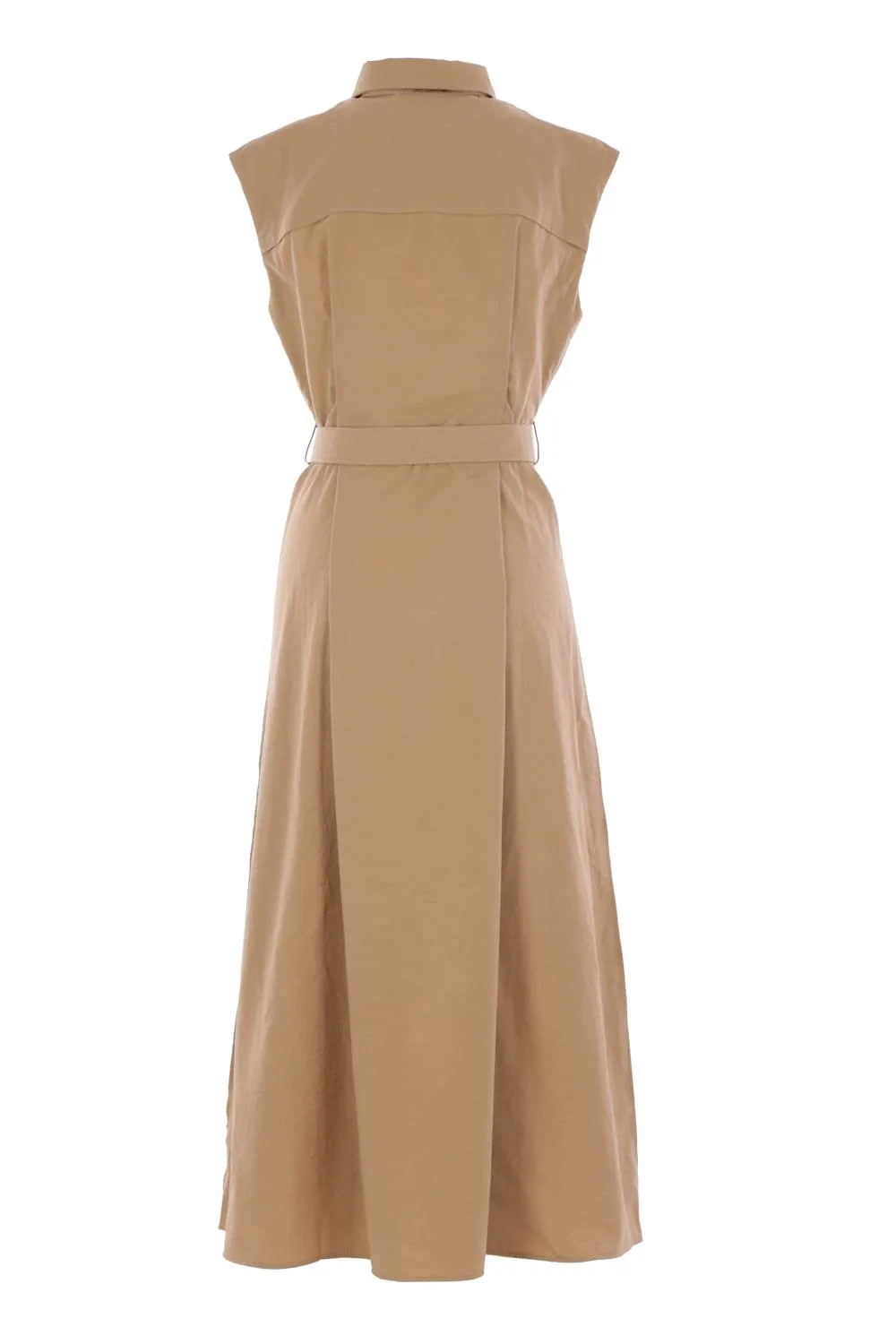 Sleeveless Belted Dress