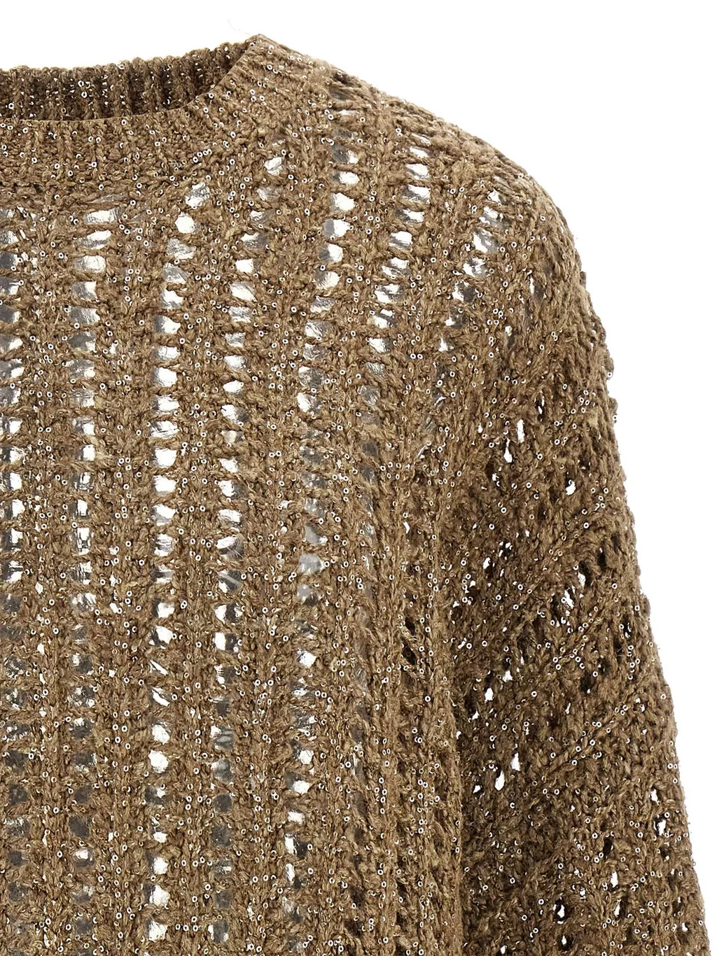 Crewneck Open-Knit Jumper