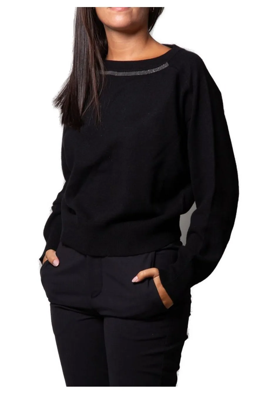 Smile Monile Embellished Jumper