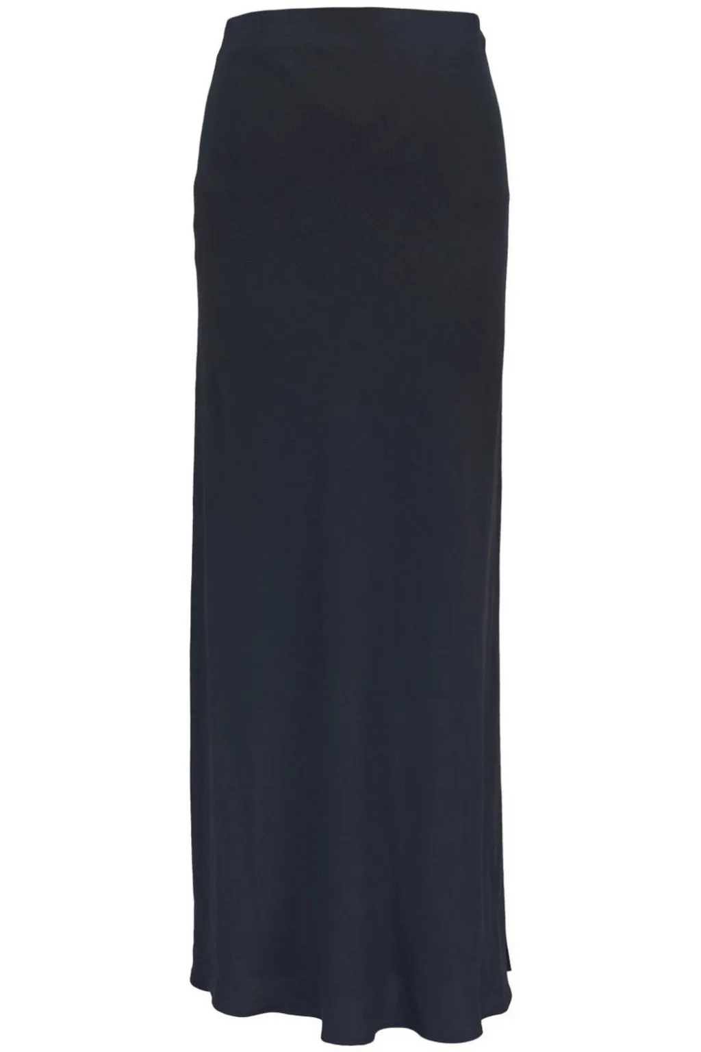 Side Slit Twill Maxi Skirt