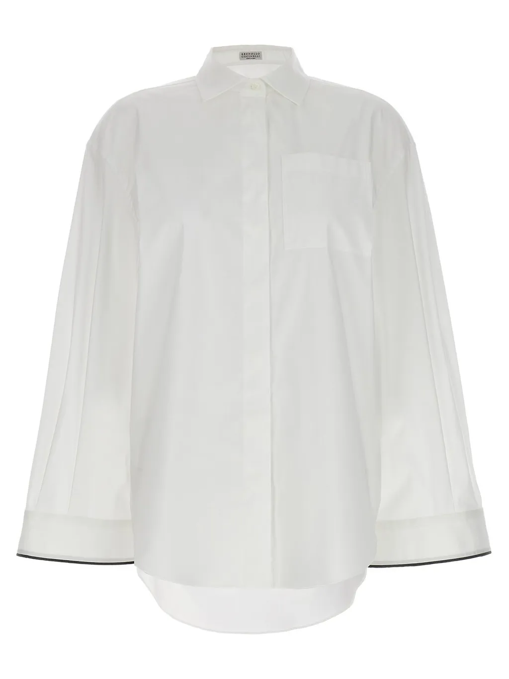 Spread-Collared Buttoned Shirt