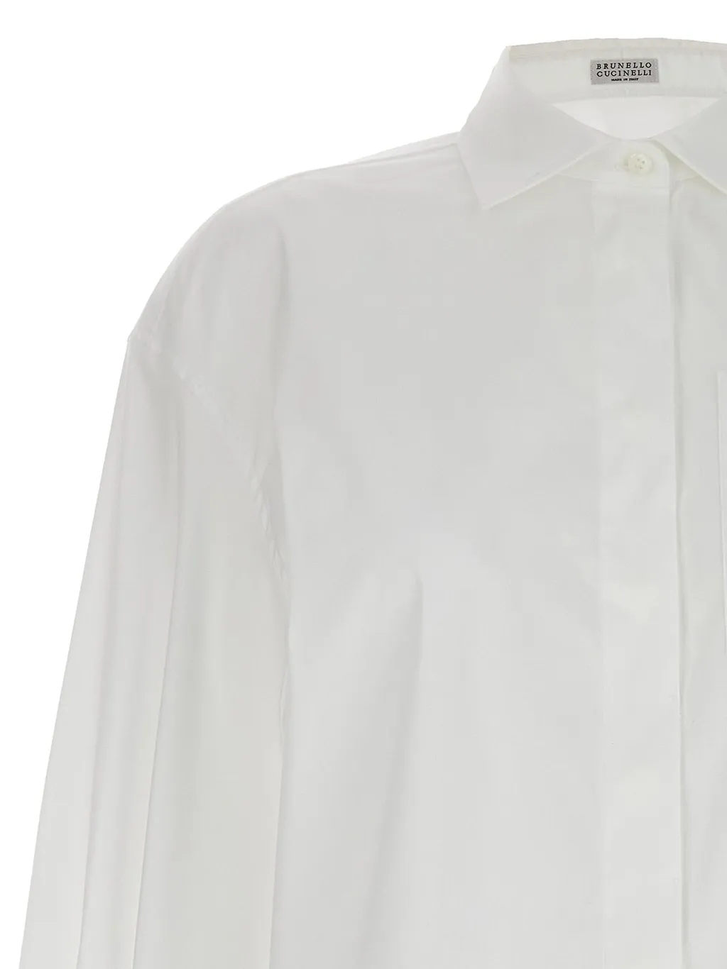 Spread-Collared Buttoned Shirt