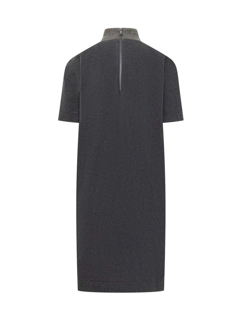 Monili-Detailed High Neck Dress