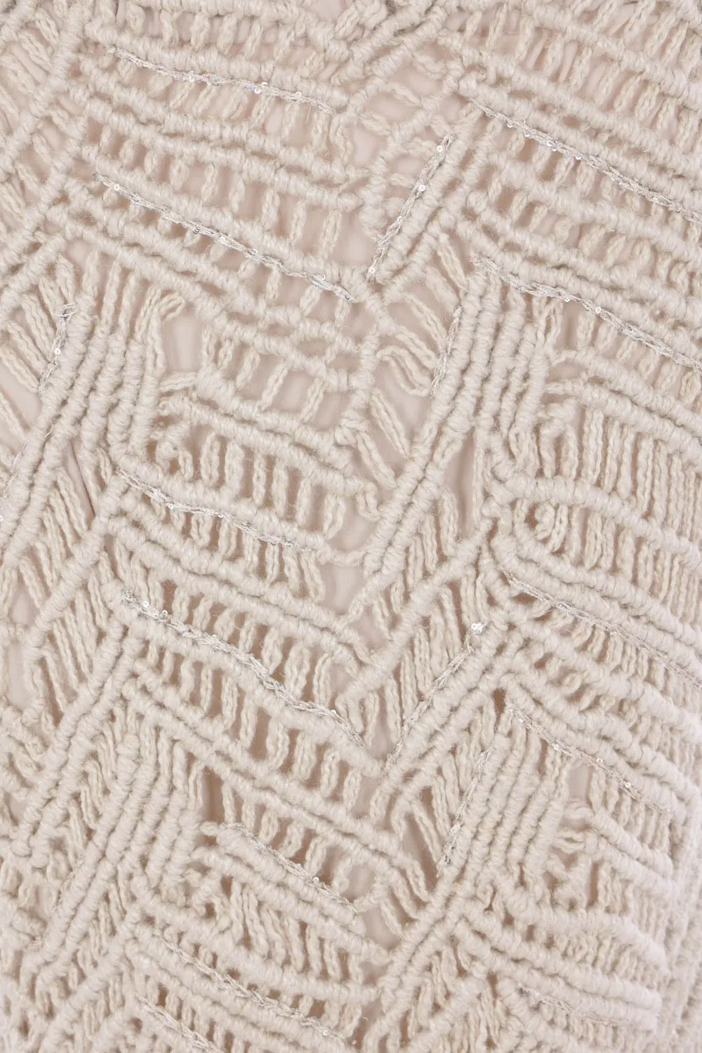 Fringed Ribbed-Knit Midi Skirt