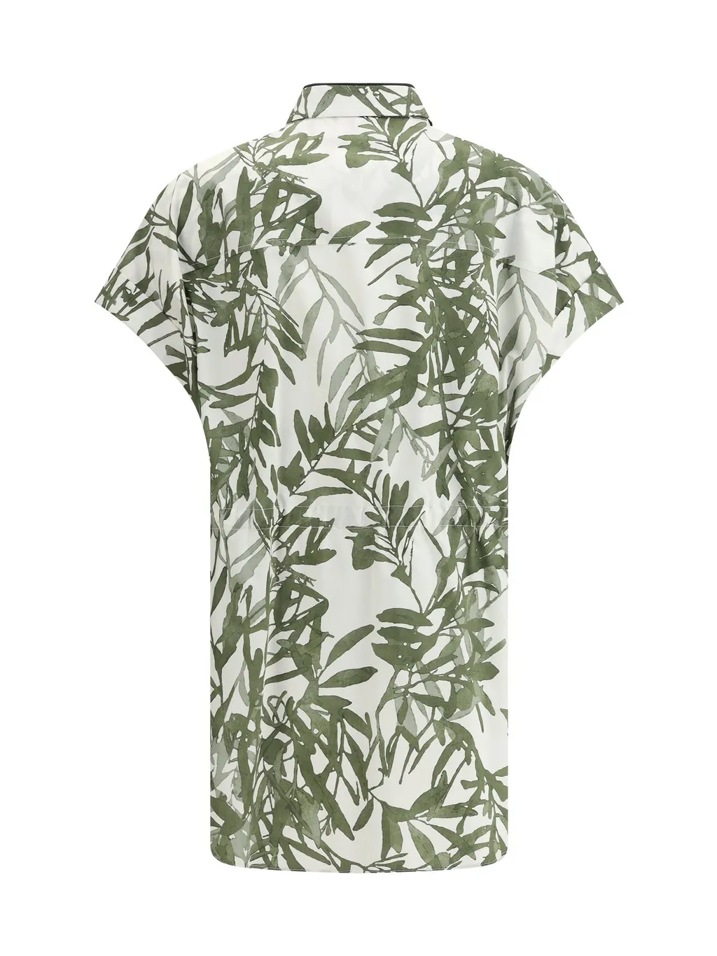 Leaf Printed Short-Sleeved Shirt