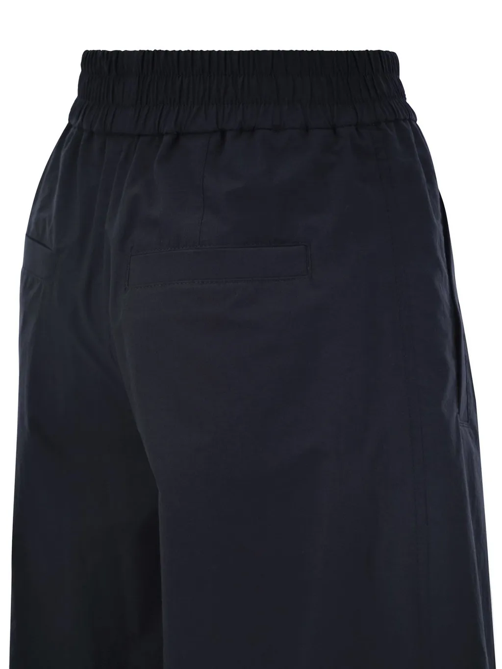 Elasticated Waistband Wide-Leg Trousers