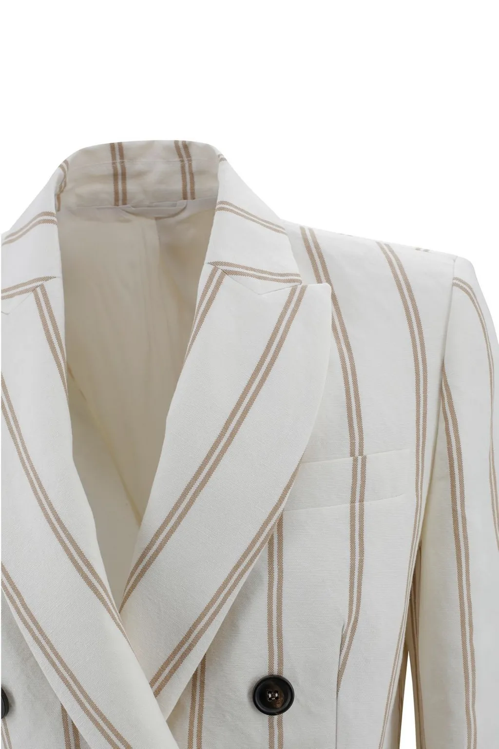 Double-Breasted Striped Blazer