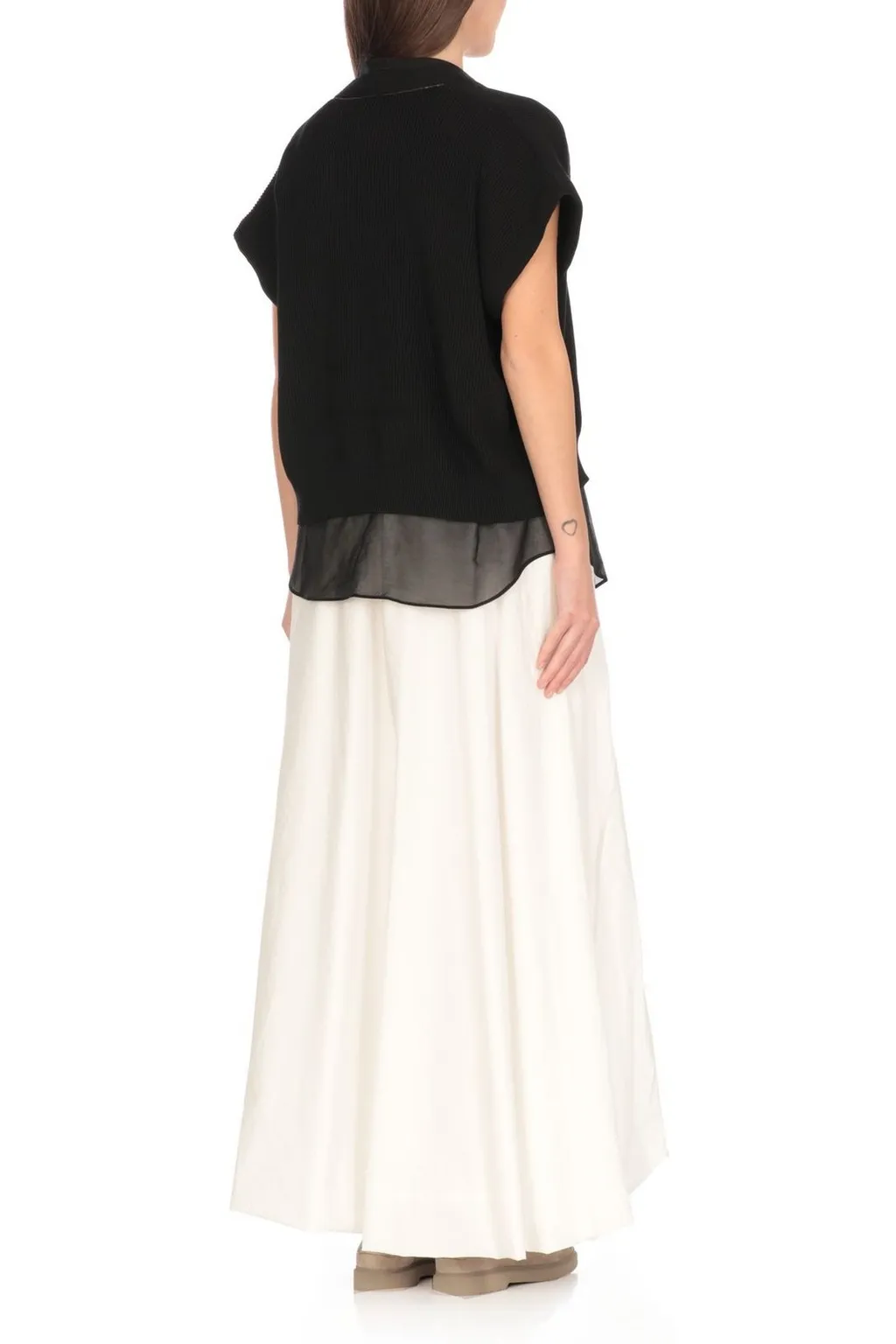 Layered Tied Waist Cardigan