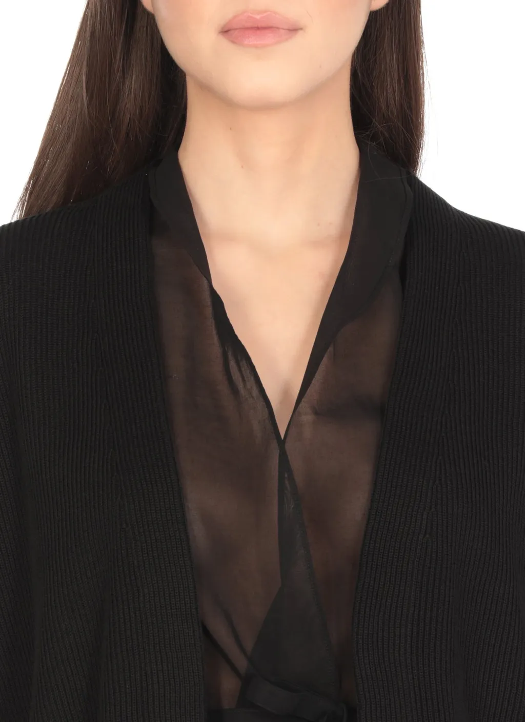 Layered Tied Waist Cardigan